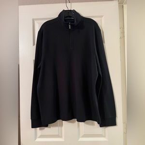 Perry Ellis Men’s Half Zip Black Sweatshirt Size XL